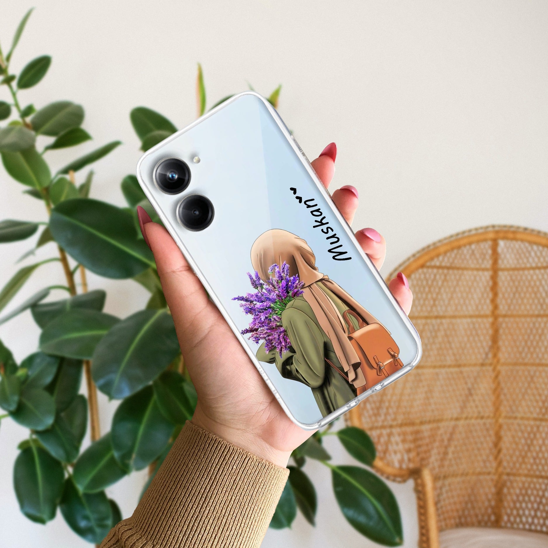 Personalized Hijab Girl Transparent Silicon Case For Realme 10 Pro 5G