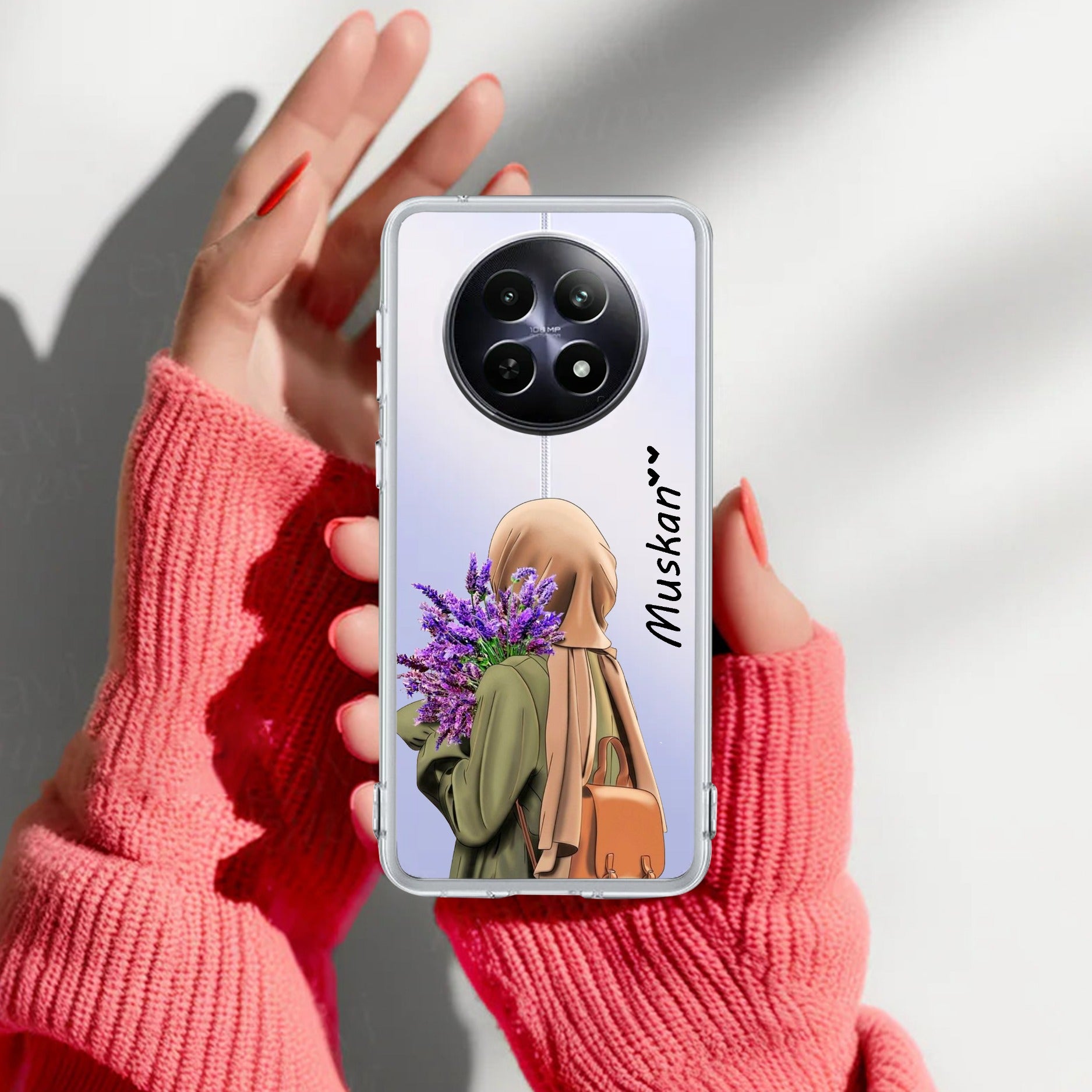 Personalized Hijab Girl Transparent Silicon Case For Realme 13 Pro 5G