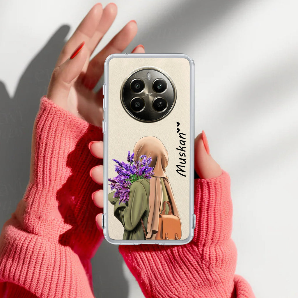 Personalized Hijab Girl Transparent Silicon Case For Realme Narzo 80 Lite 5G