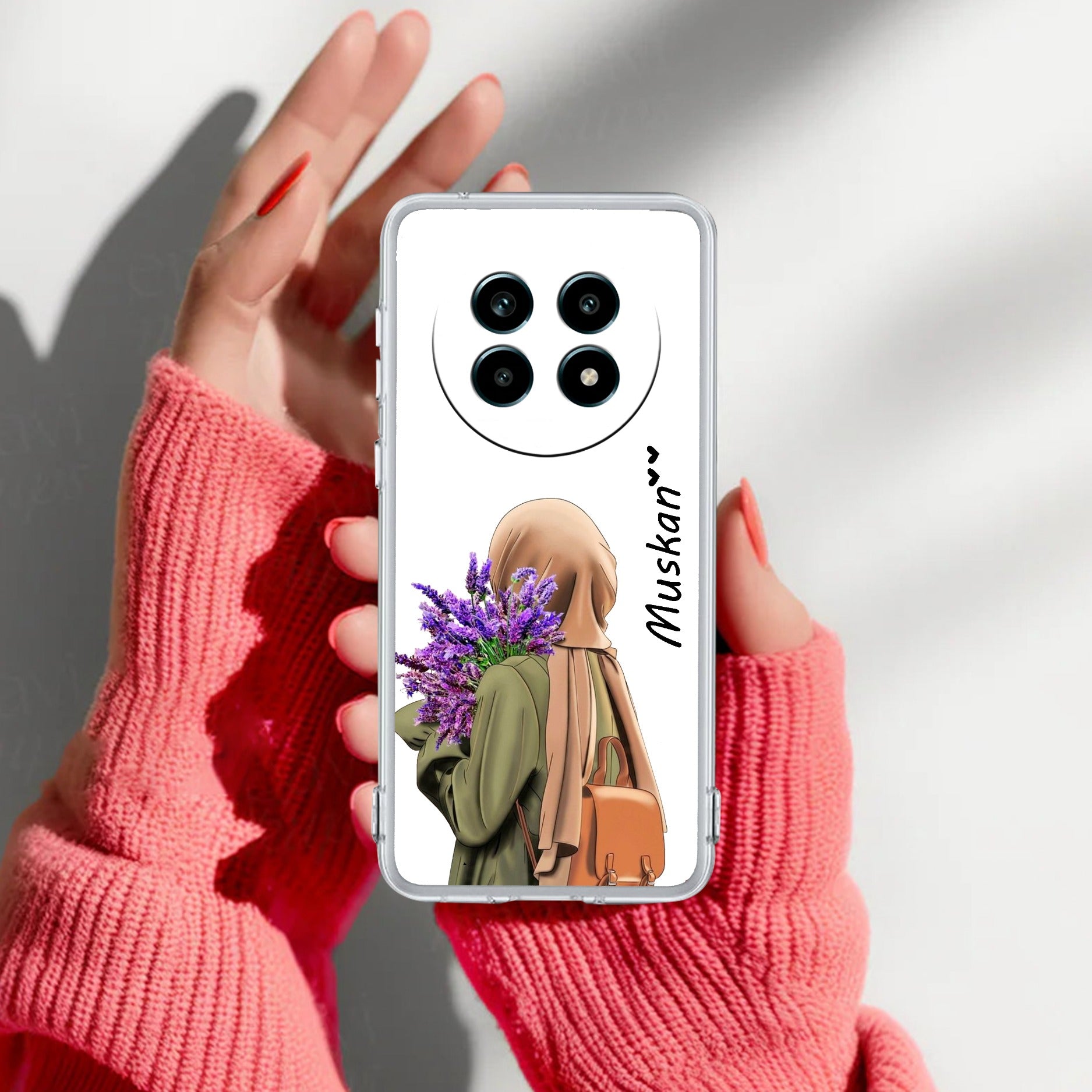 Personalized Hijab Girl Transparent Silicon Case For Realme 14 Pro Lite 5G
