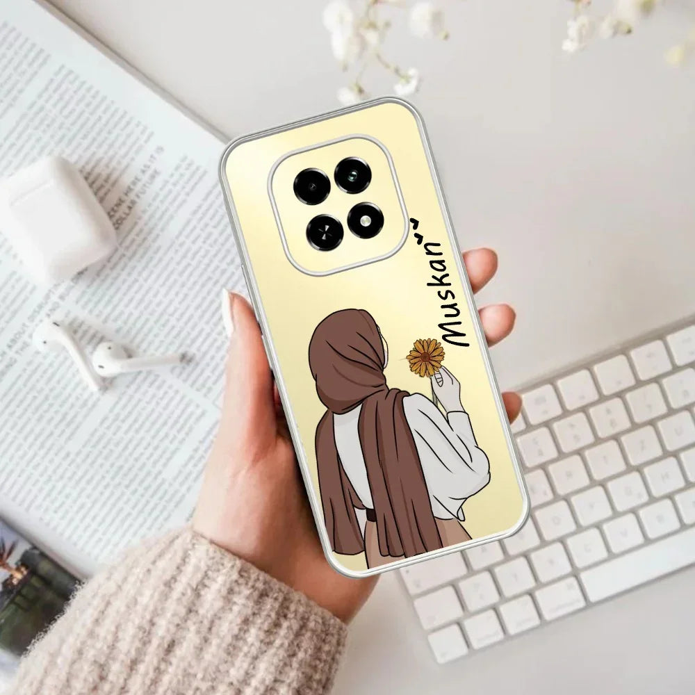 Personalized Hijab Girl Transparent Silicon Case V2 For Realme 12X 5G