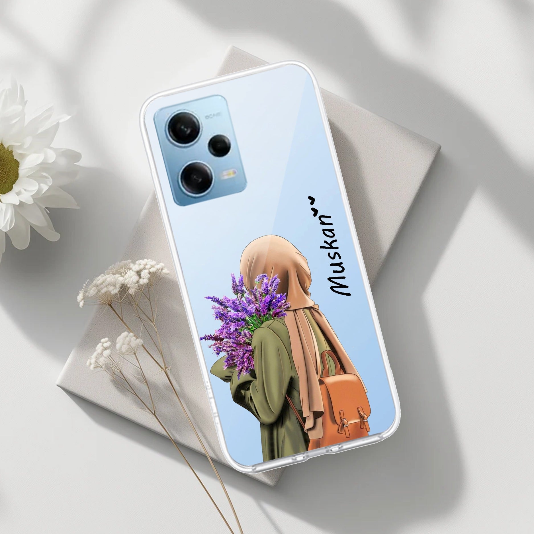 Personalized Hijab Girl Transparent Silicon Case For Redmi Note 12 5G