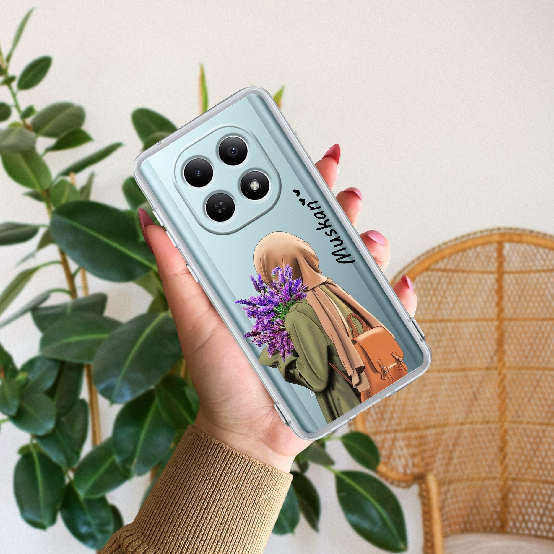 Personalized Hijab Girl Transparent Silicon Case For Redmi Note 15 5G