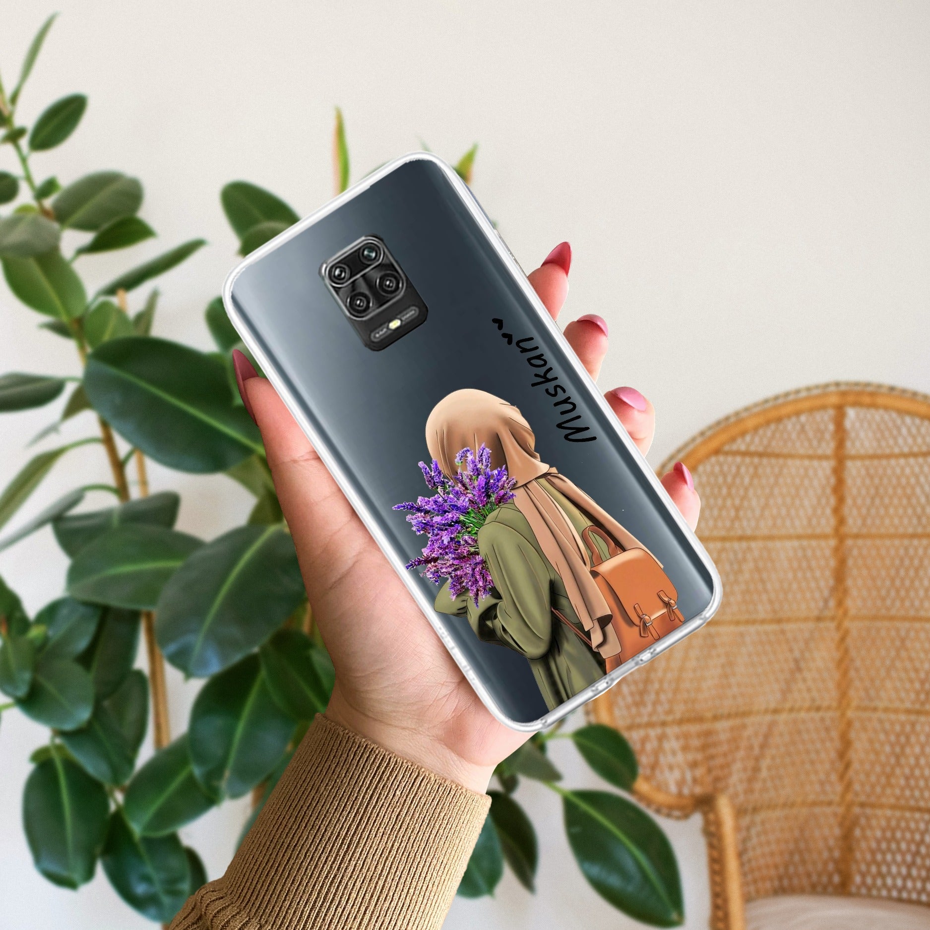 Personalized Hijab Girl Anti Yellow Case For Redmi Note 9 Pro Max