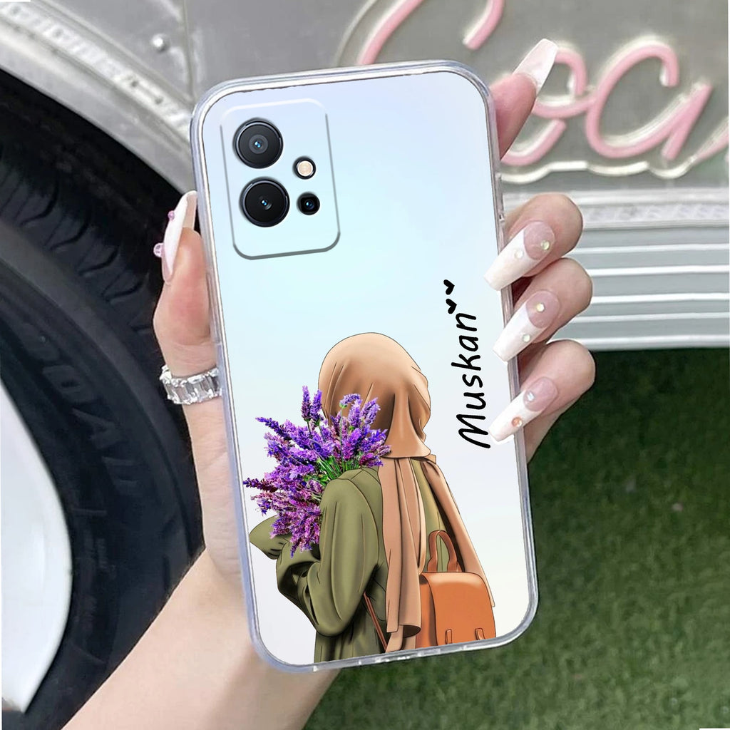Personalized Hijab Girl Transparent Silicon Case For Vivo T2 Pro 5G