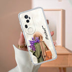 Personalized Hijab Girl Transparent Silicon Case For Vivo T2 5G