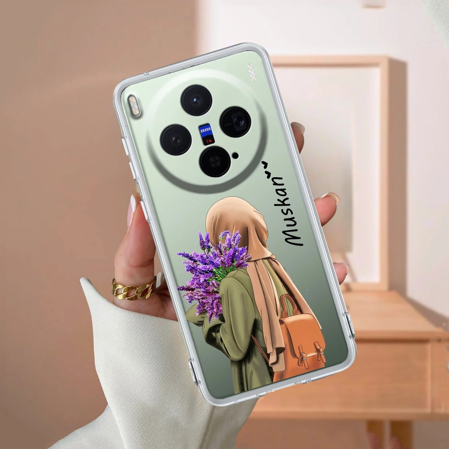 Personalized Hijab Girl Transparent Silicon Case For Vivo - ShopOnCliQ