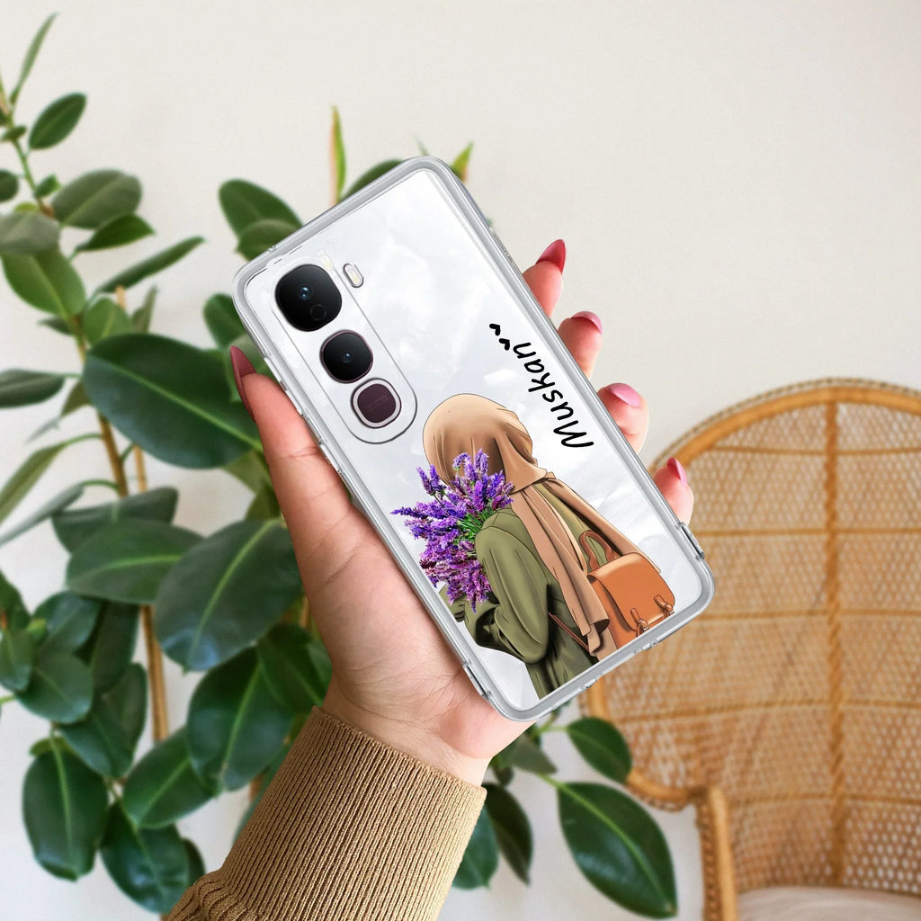 Personalized Hijab Girl Transparent Silicon Case For Vivo - ShopOnCliQ