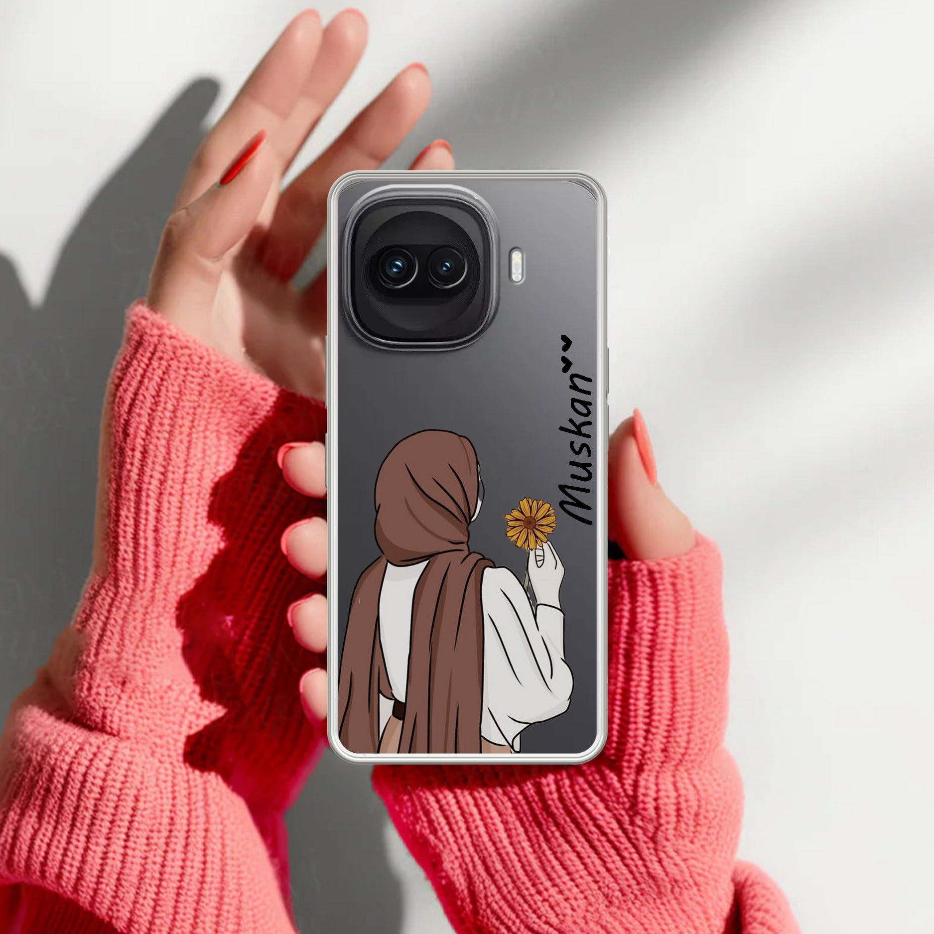 Personalized Hijab Girl Transparent Silicon Case V2 For iQOO 15R 5G