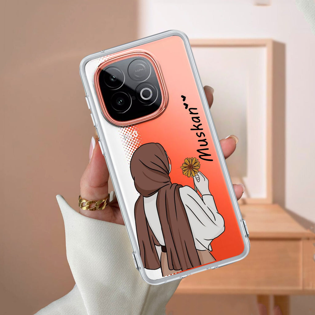 Personalized Hijab Girl Transparent Silicon Case V2 For iQOO Neo 10 5G