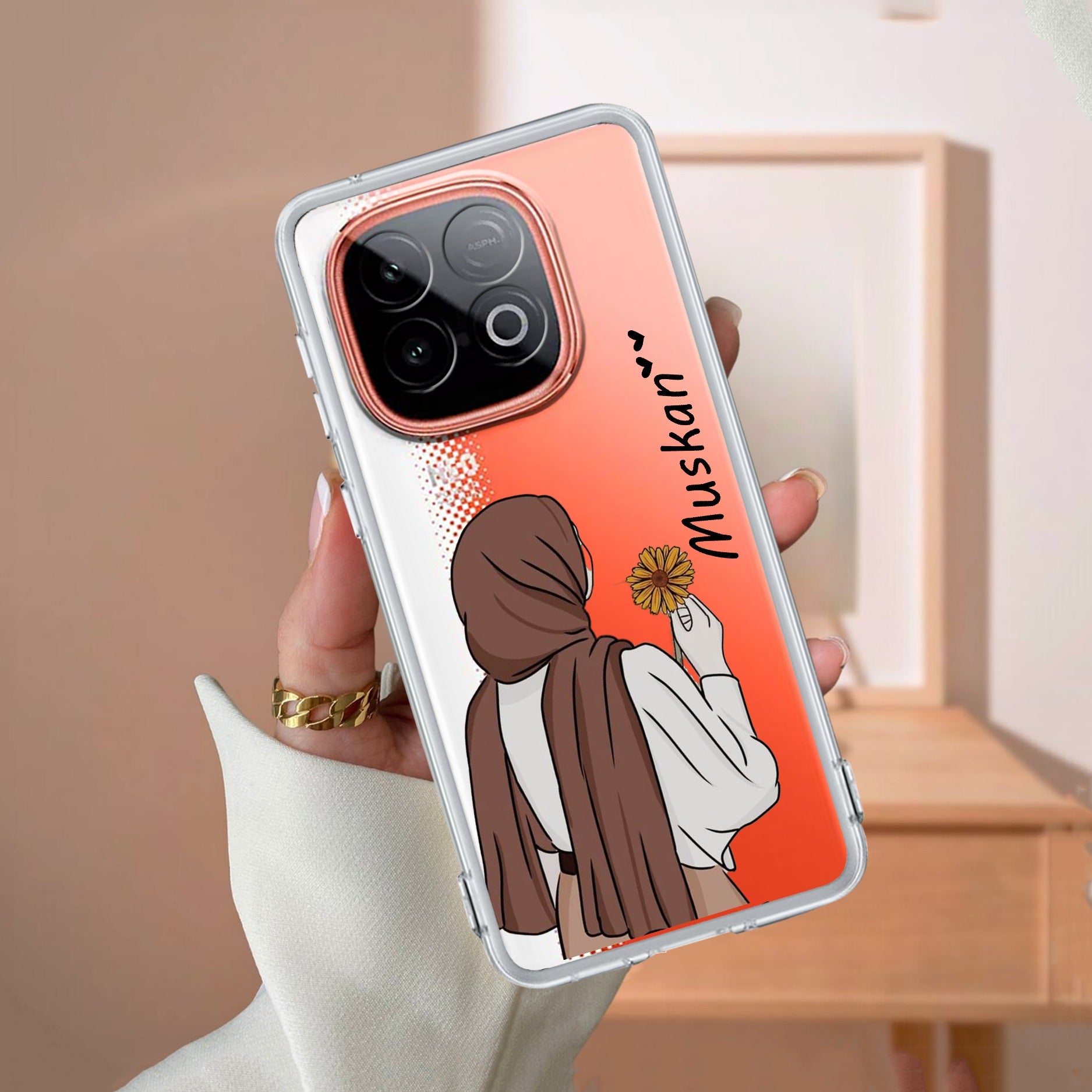 Personalized Hijab Girl Transparent Silicon Case V2 For iQOO Neo 10 5G