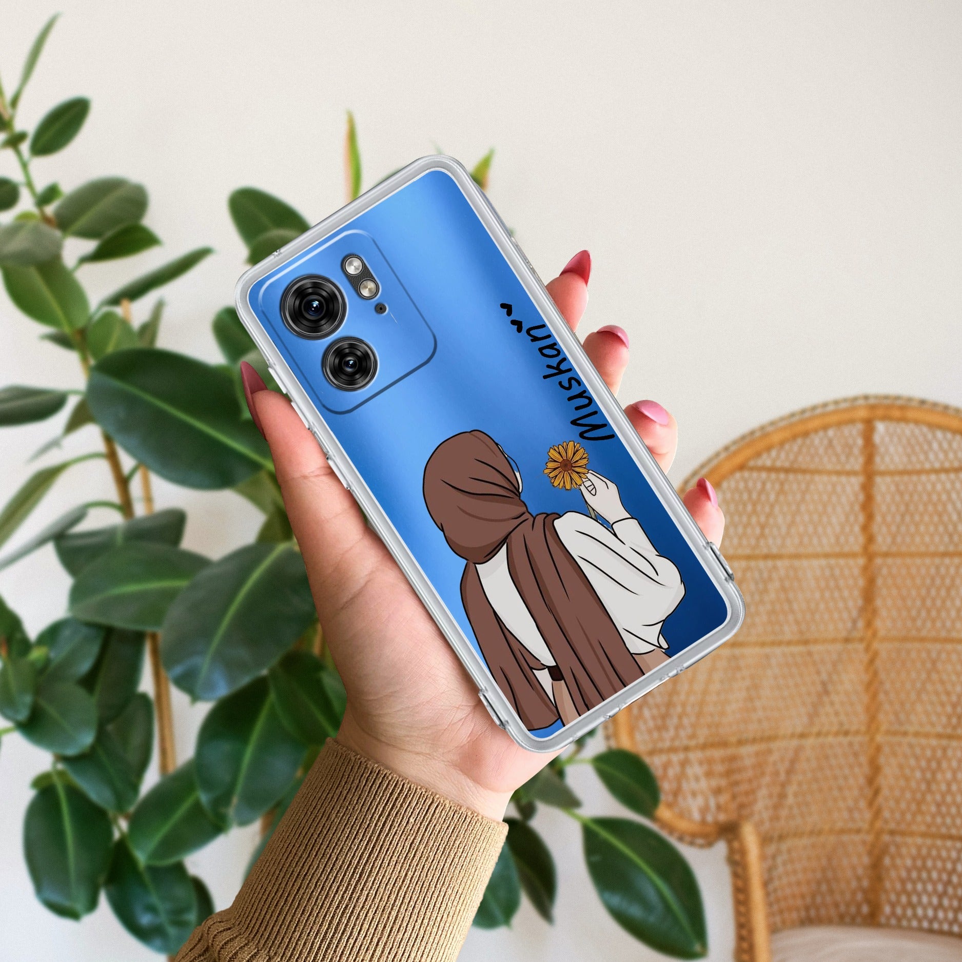 Personalized Hijab Girl Anti Yellow Case V2 For Motorola Edge 40 5G