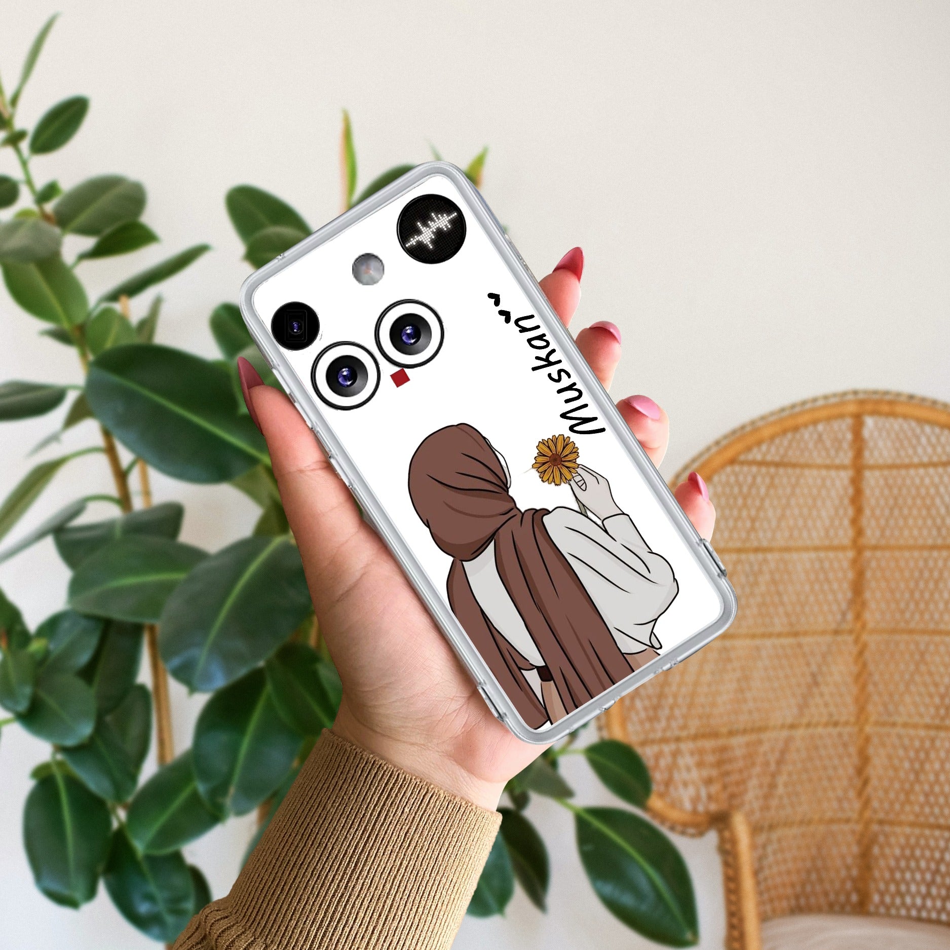 Personalized Hijab Girl Anti Yellow Case V2 For Nothing Phone 3