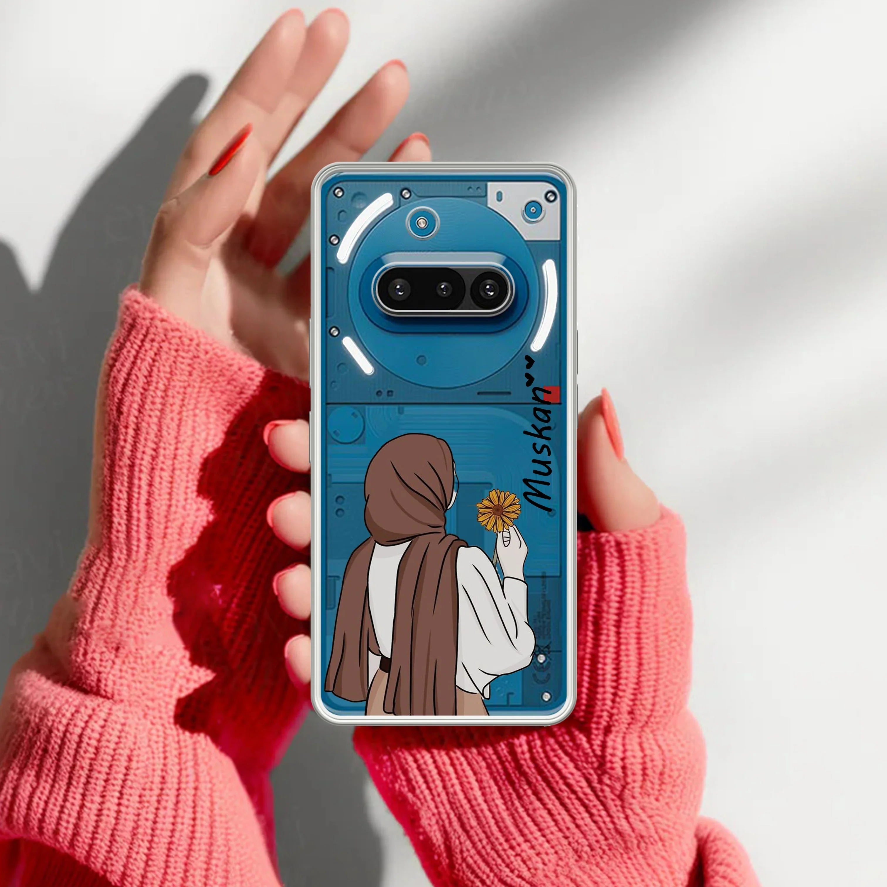 Personalized Hijab Girl Transparent Silicon Case V2 For Nothing - ShopOnCliQ