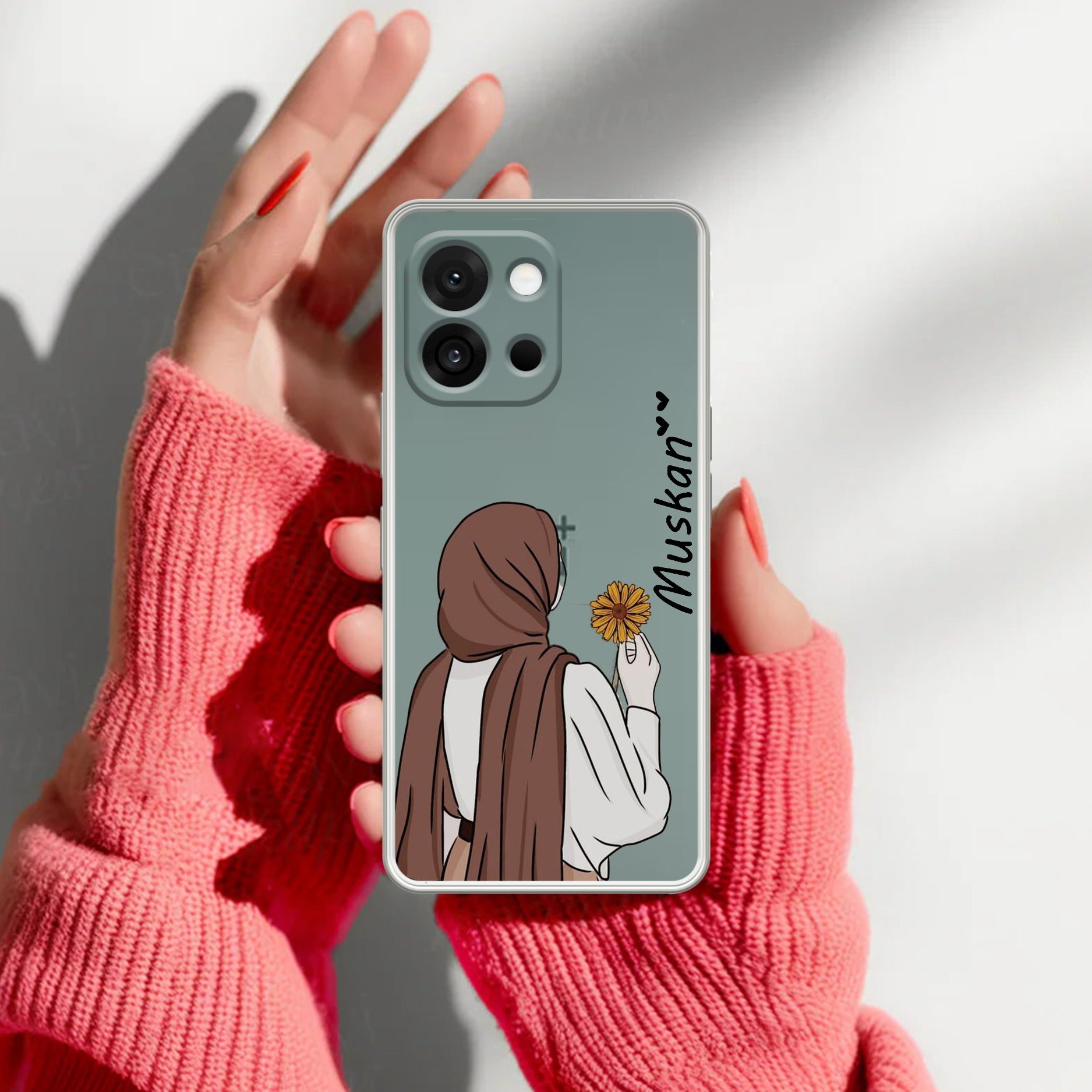 Personalized Hijab Girl Transparent Silicon Case V2 For OnePlus 13s 5G
