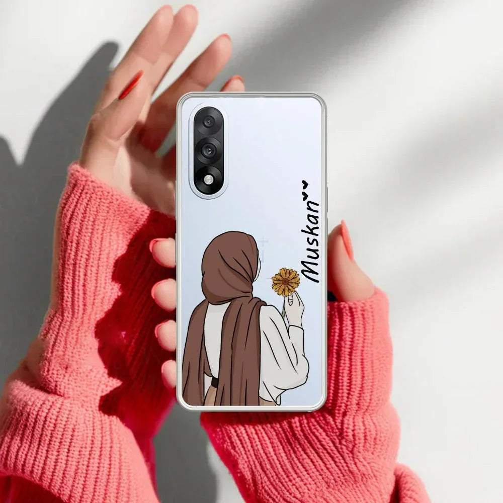 Personalized Hijab Girl Transparent Silicon Case V2 For OnePlus - ShopOnCliQ