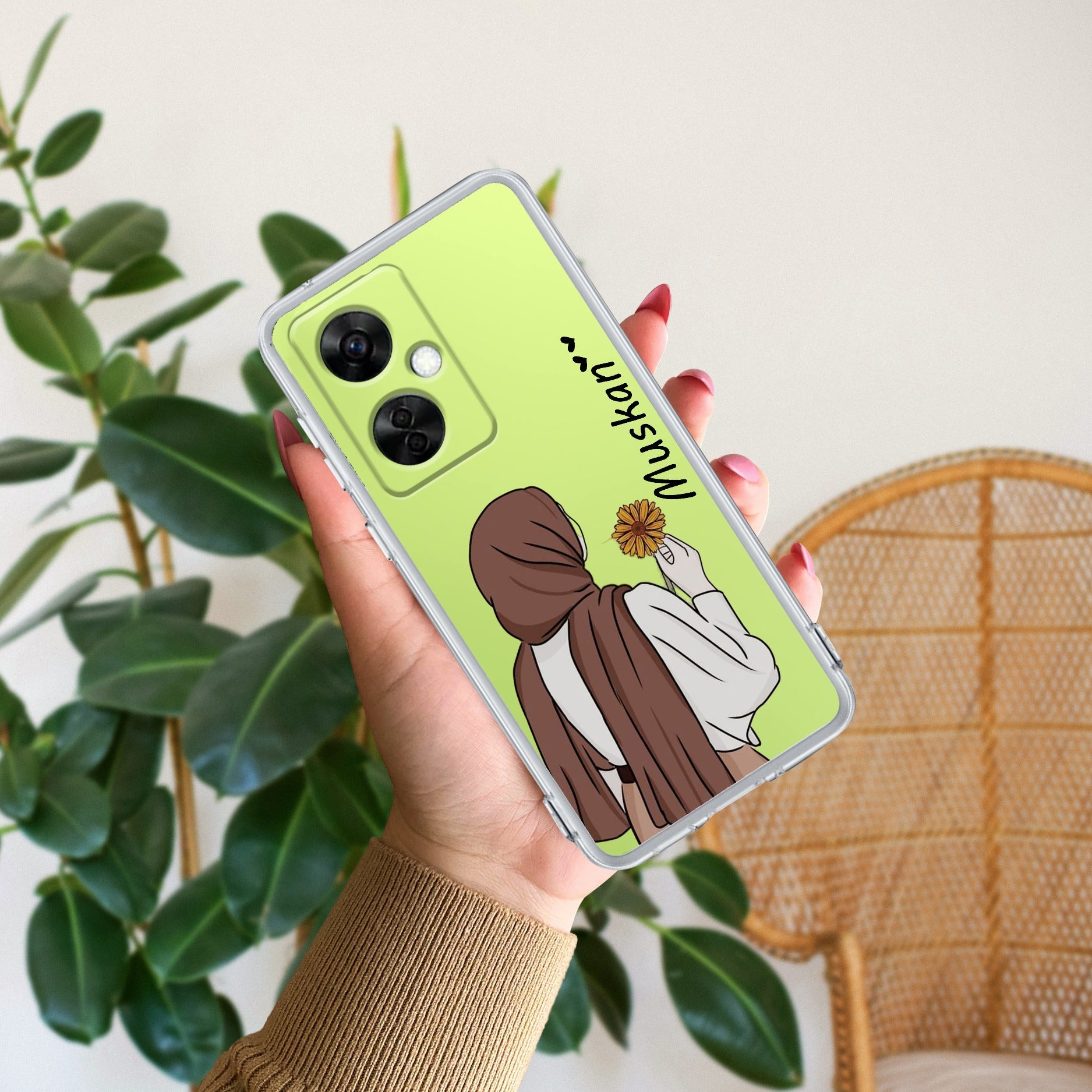 Personalized Hijab Girl Transparent Silicon Case V2 For OnePlus Nord CE 3 5G
