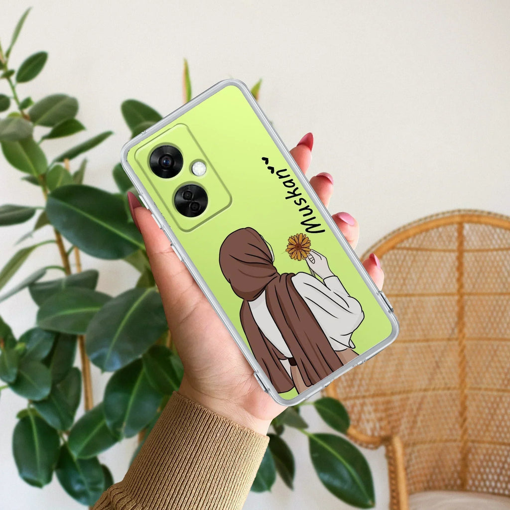 Personalized Hijab Girl Transparent Silicon Case V2 For OnePlus - ShopOnCliQ