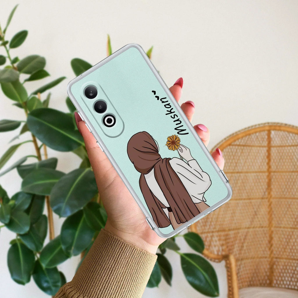 Personalized Hijab Girl Transparent Silicon Case V2 For OnePlus - ShopOnCliQ