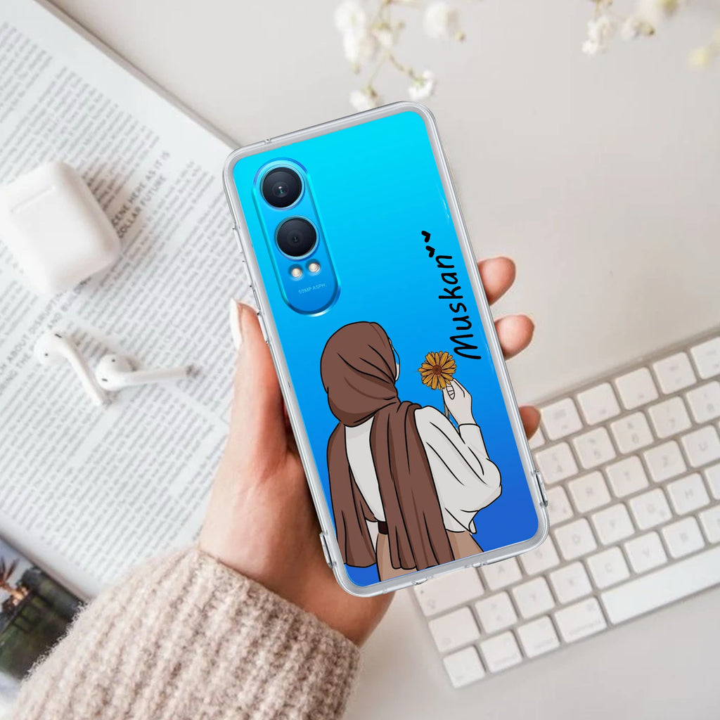 Personalized Hijab Girl Transparent Silicon Case V2 For OnePlus Nord CE 4 Lite 5G