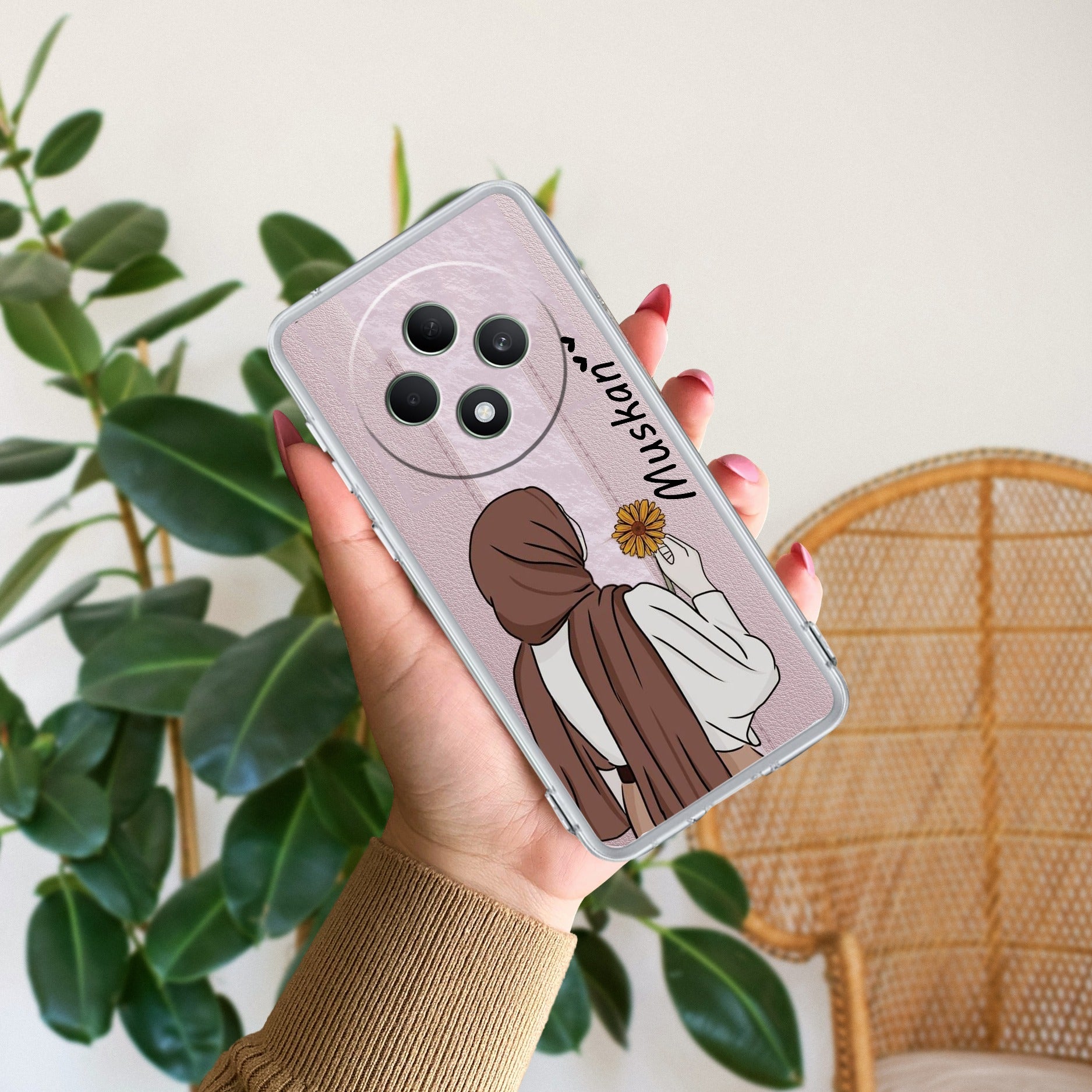 Personalized Hijab Girl Transparent Silicon Case V2 For Oppo F27 Pro Plus 5G