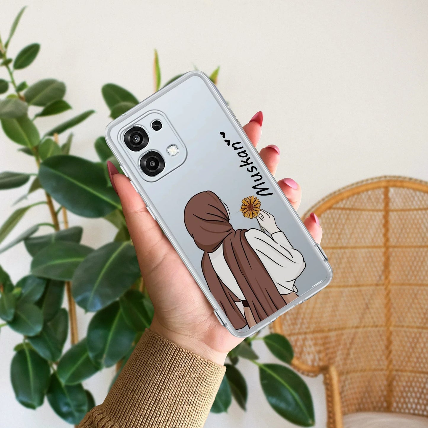 Personalized Hijab Girl Transparent Silicon Case V2 For Oppo - ShopOnCliQ