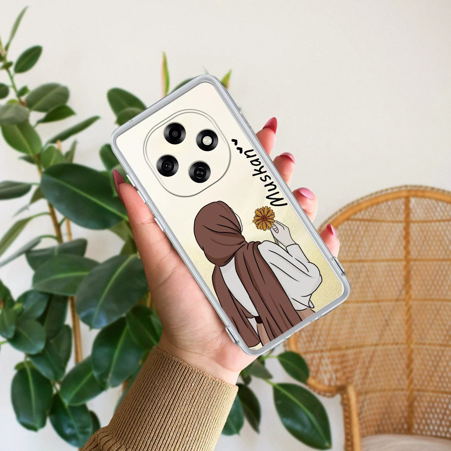 Personalized Hijab Girl Transparent Silicon Case V2 For Oppo - ShopOnCliQ