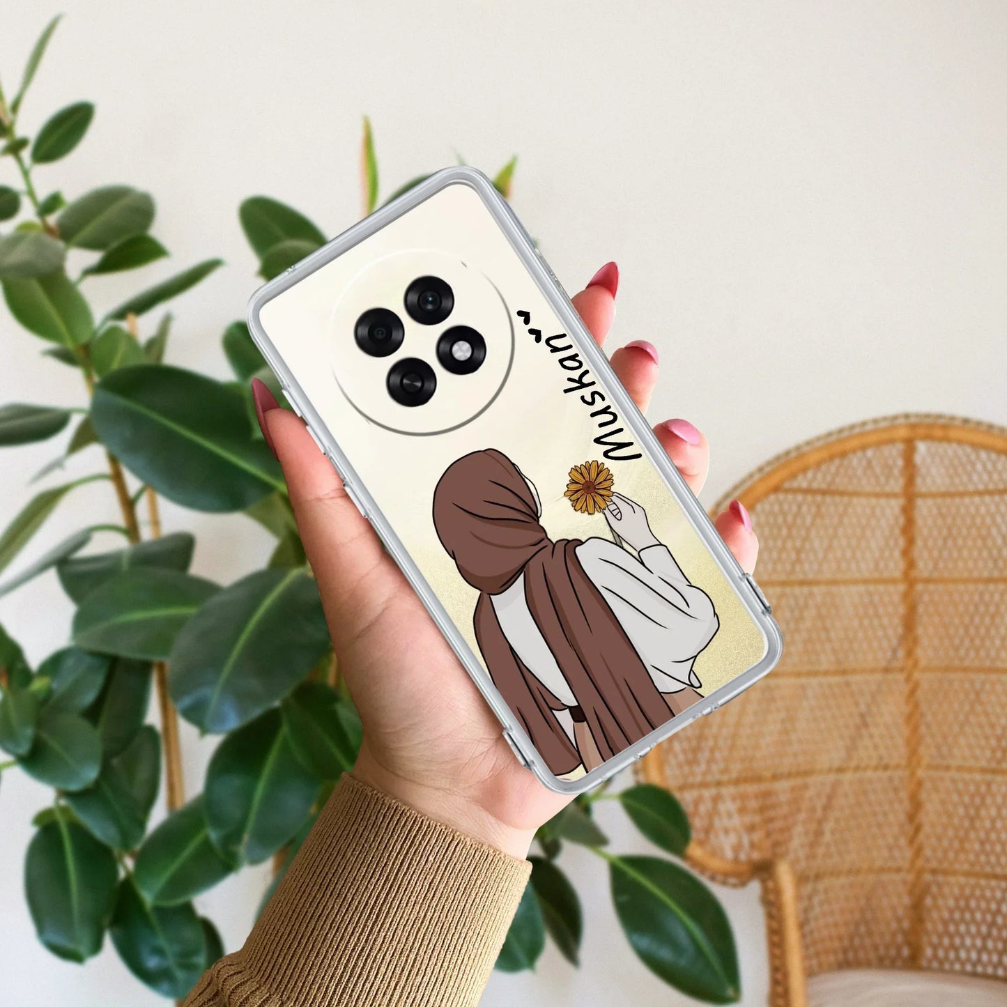 Personalized Hijab Girl Transparent Silicon Case V2 For Oppo - ShopOnCliQ