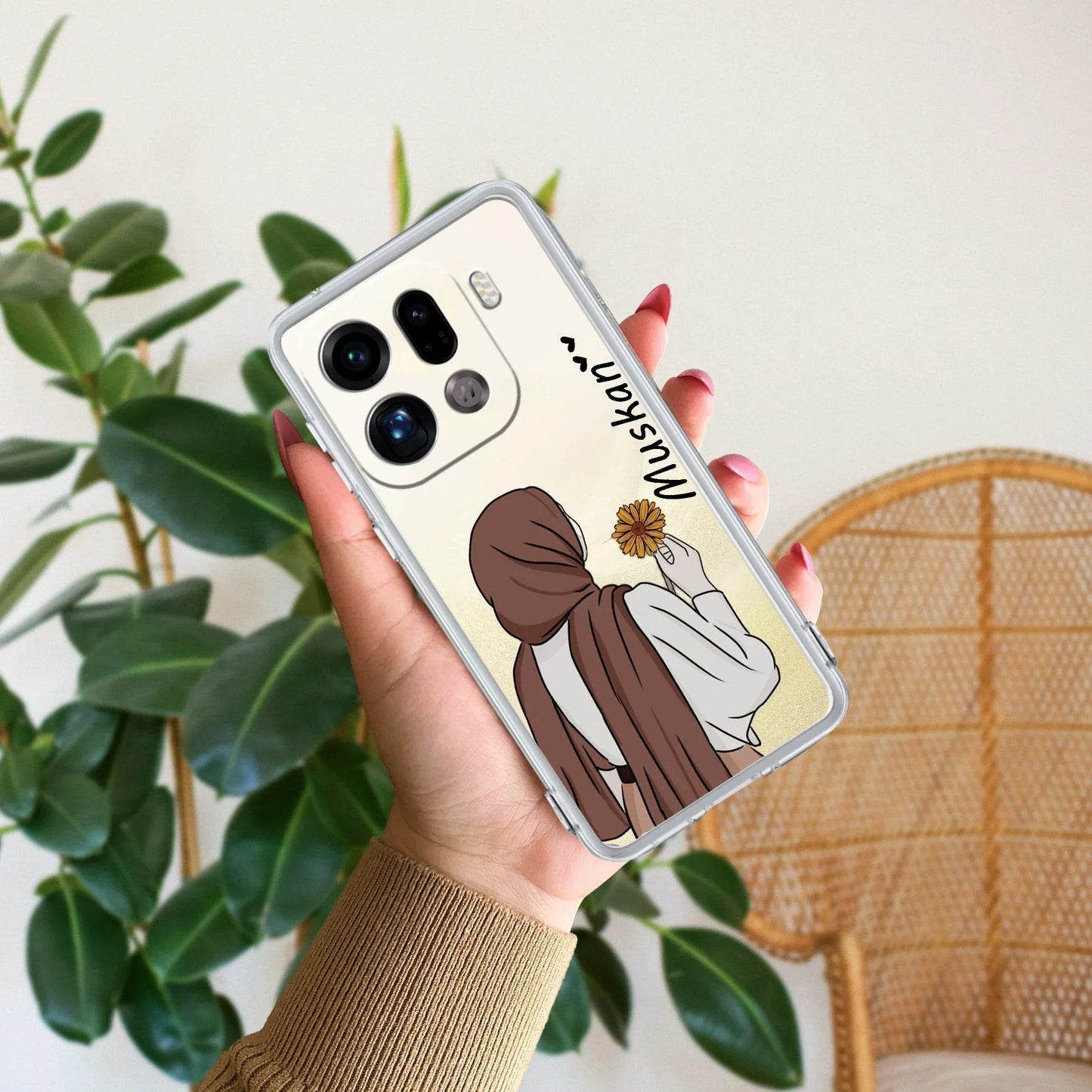 Personalized Hijab Girl Transparent Silicon Case V2 For Oppo - ShopOnCliQ