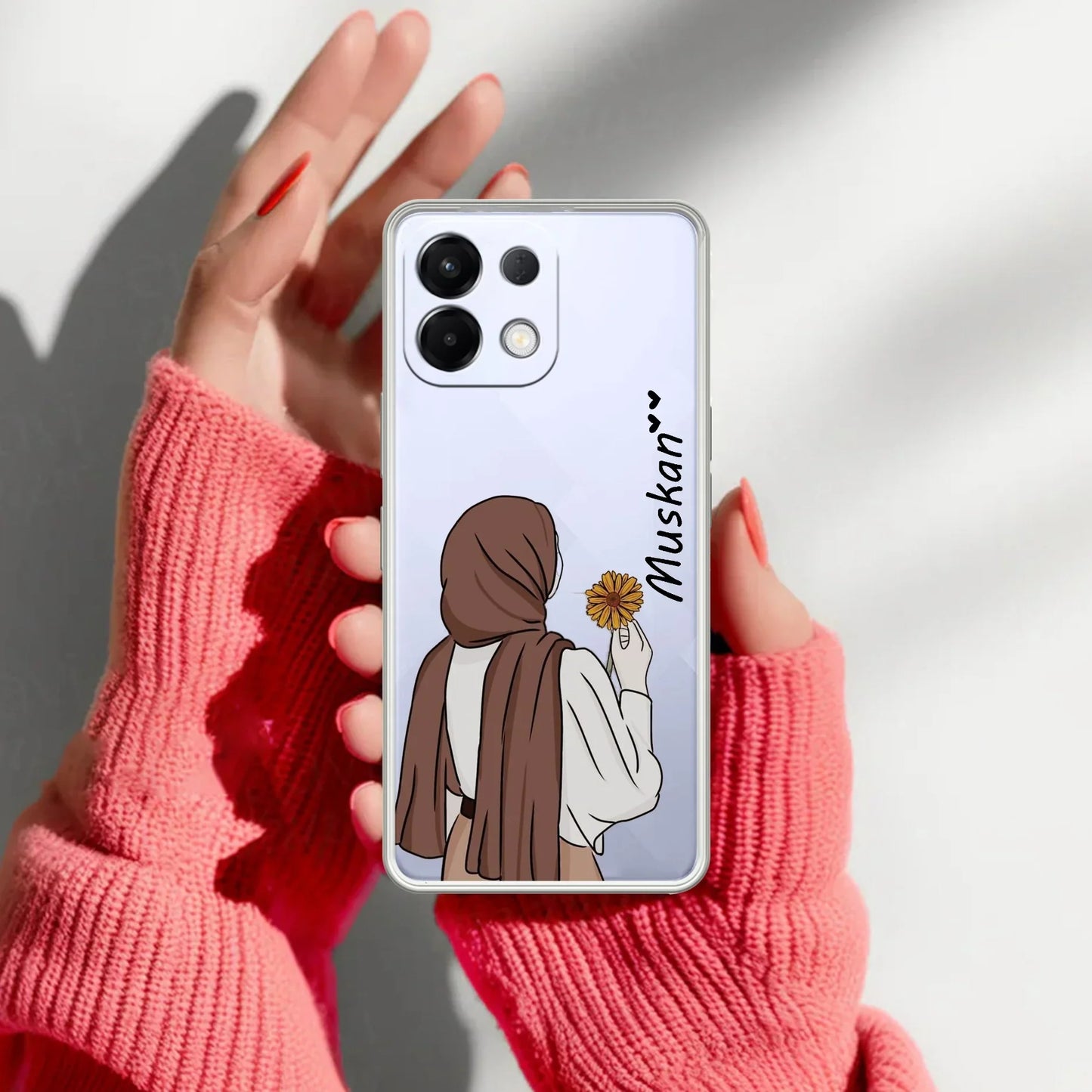 Personalized Hijab Girl Transparent Silicon Case V2 For Oppo - ShopOnCliQ