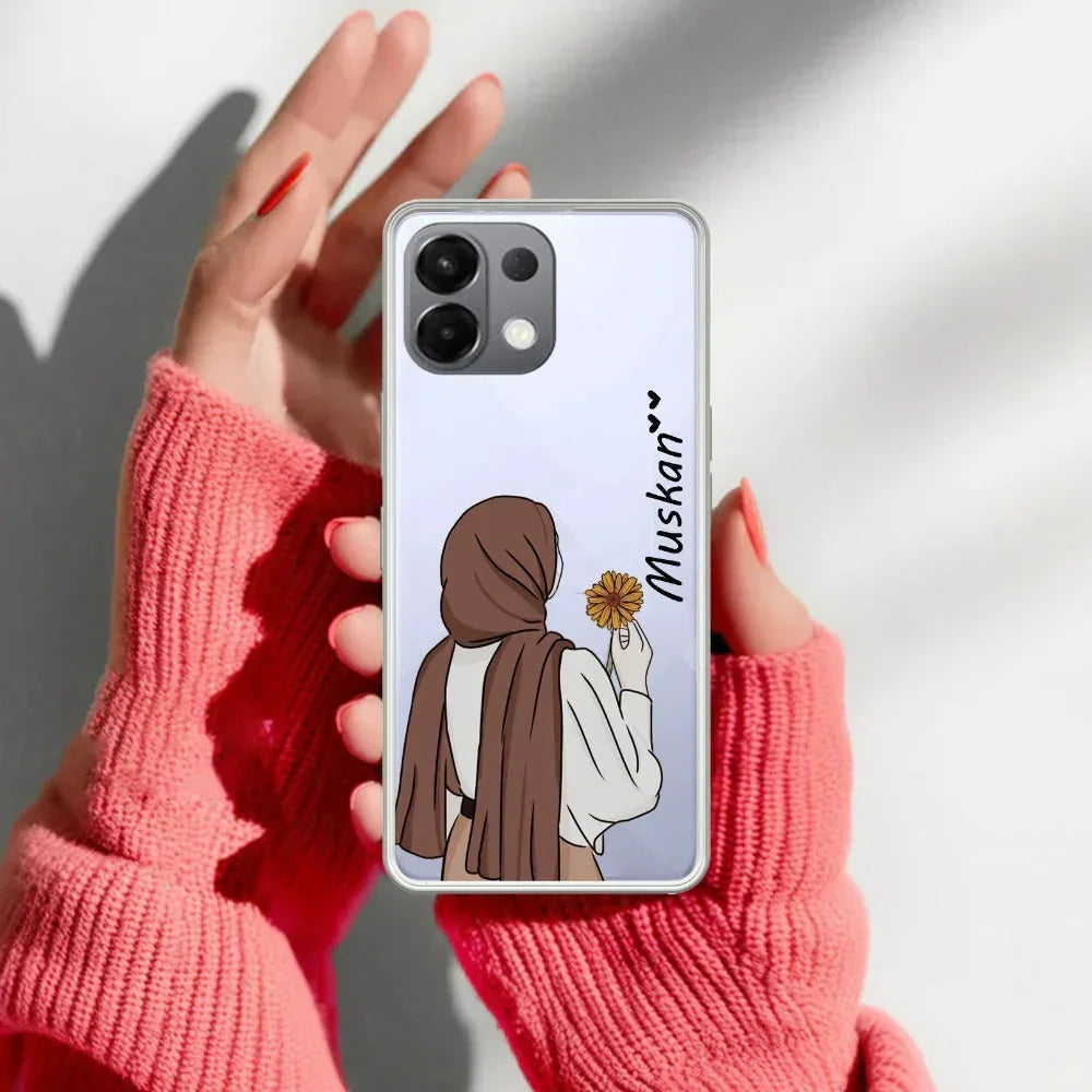 Personalized Hijab Girl Transparent Silicon Case V2 For Oppo A3 Pro 5G