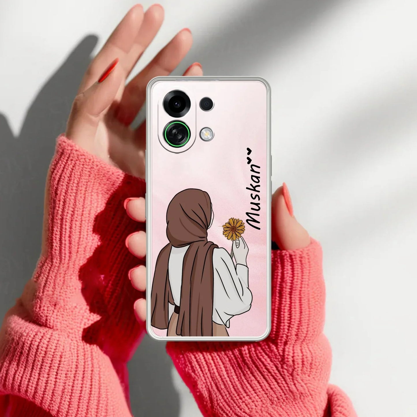 Personalized Hijab Girl Transparent Silicon Case V2 For Oppo - ShopOnCliQ