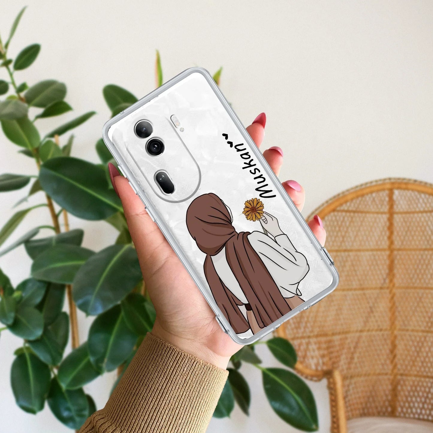 Personalized Hijab Girl Transparent Silicon Case V2 For Oppo - ShopOnCliQ