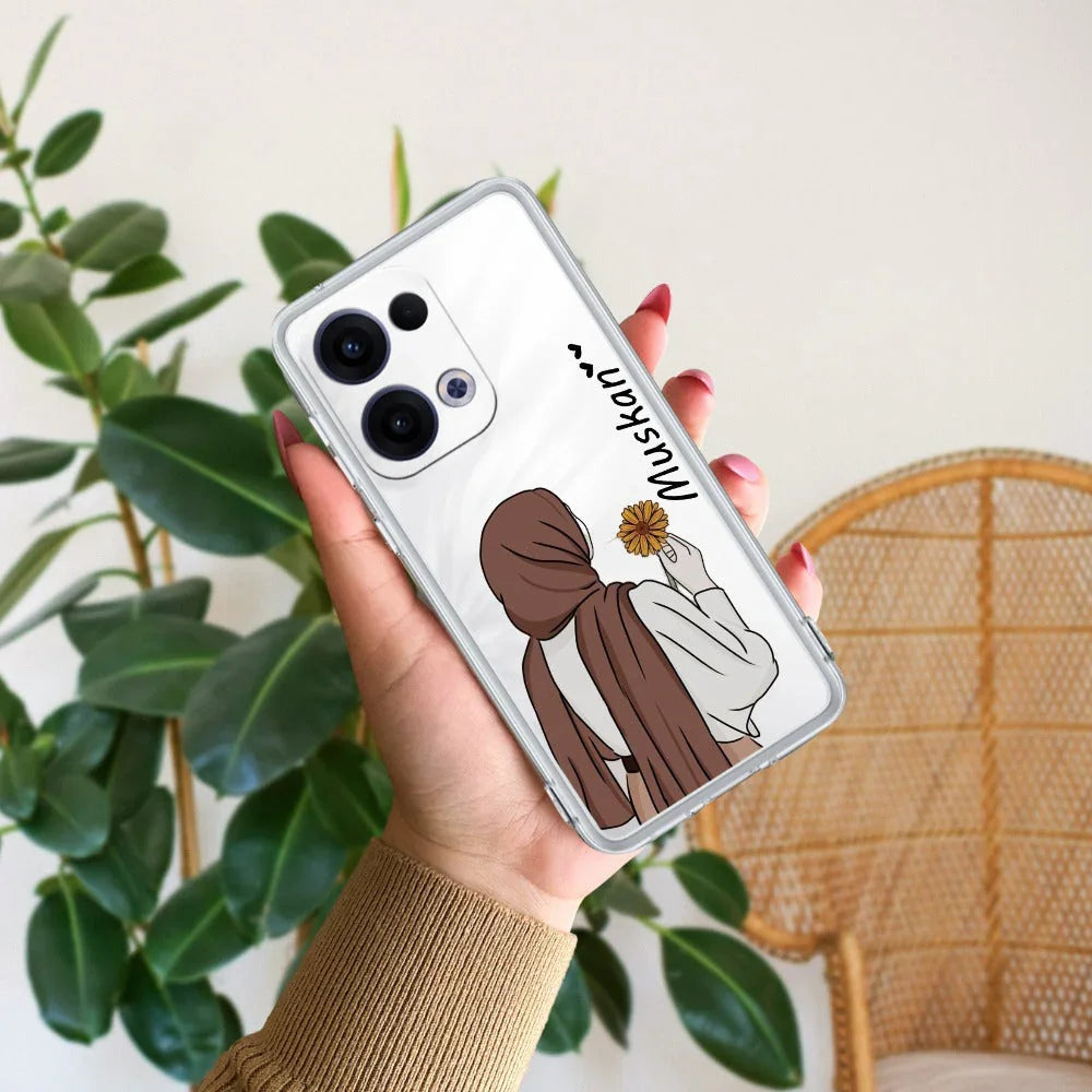 Personalized Hijab Girl Transparent Silicon Case V2 For Oppo - ShopOnCliQ