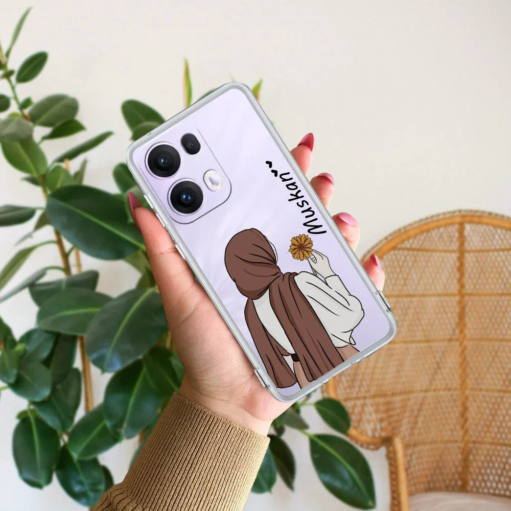 Personalized Hijab Girl Transparent Silicon Case V2 For Oppo - ShopOnCliQ