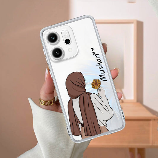 Personalized Hijab Girl Transparent Silicon Case V2 For Oppo