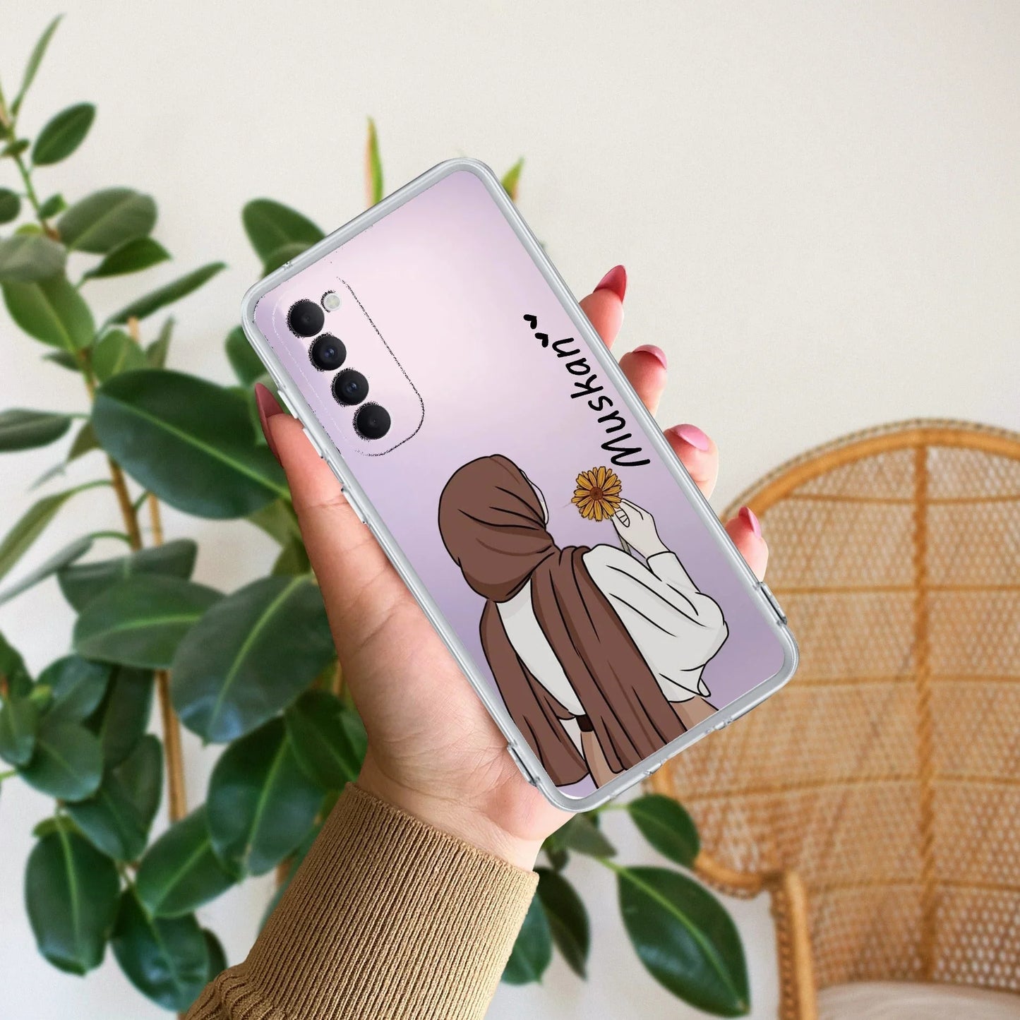 Personalized Hijab Girl Transparent Silicon Case V2 For Oppo - ShopOnCliQ