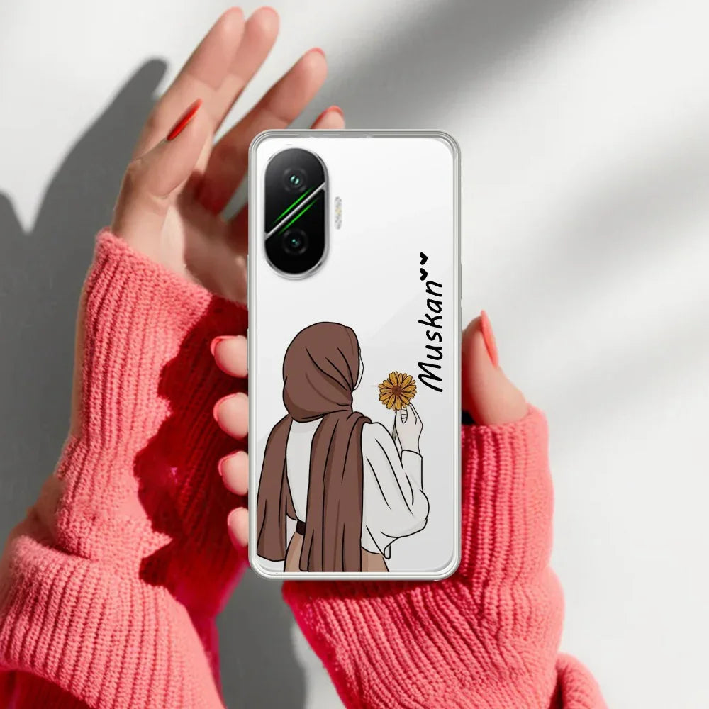Personalized Hijab Girl Transparent Silicon Case V2 For Poco - ShopOnCliQ