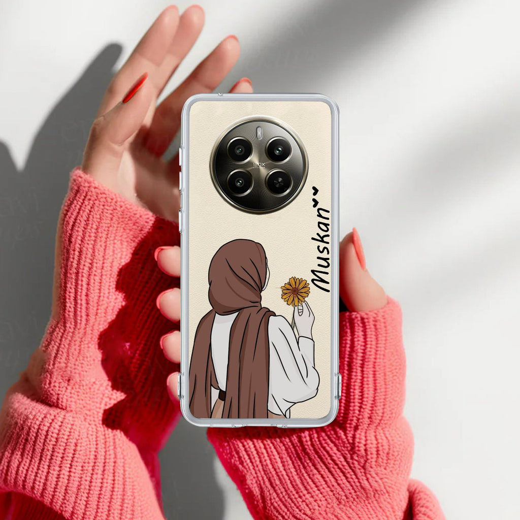 Personalized Hijab Girl Anti Yelllow Case V2 For Realme 12 Pro 5G