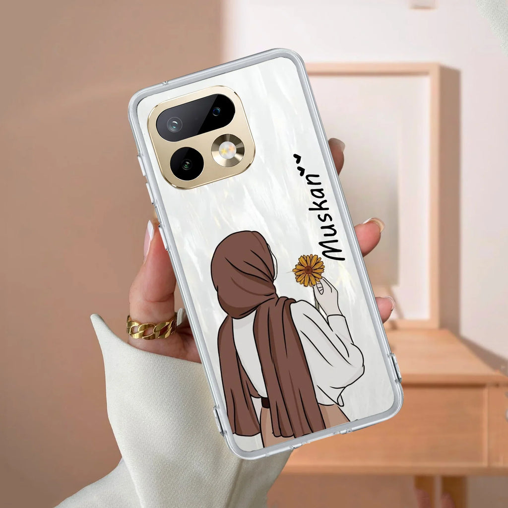 Personalized Hijab Girl Transparent Silicon Case V2 For Realme GT 7T 5G