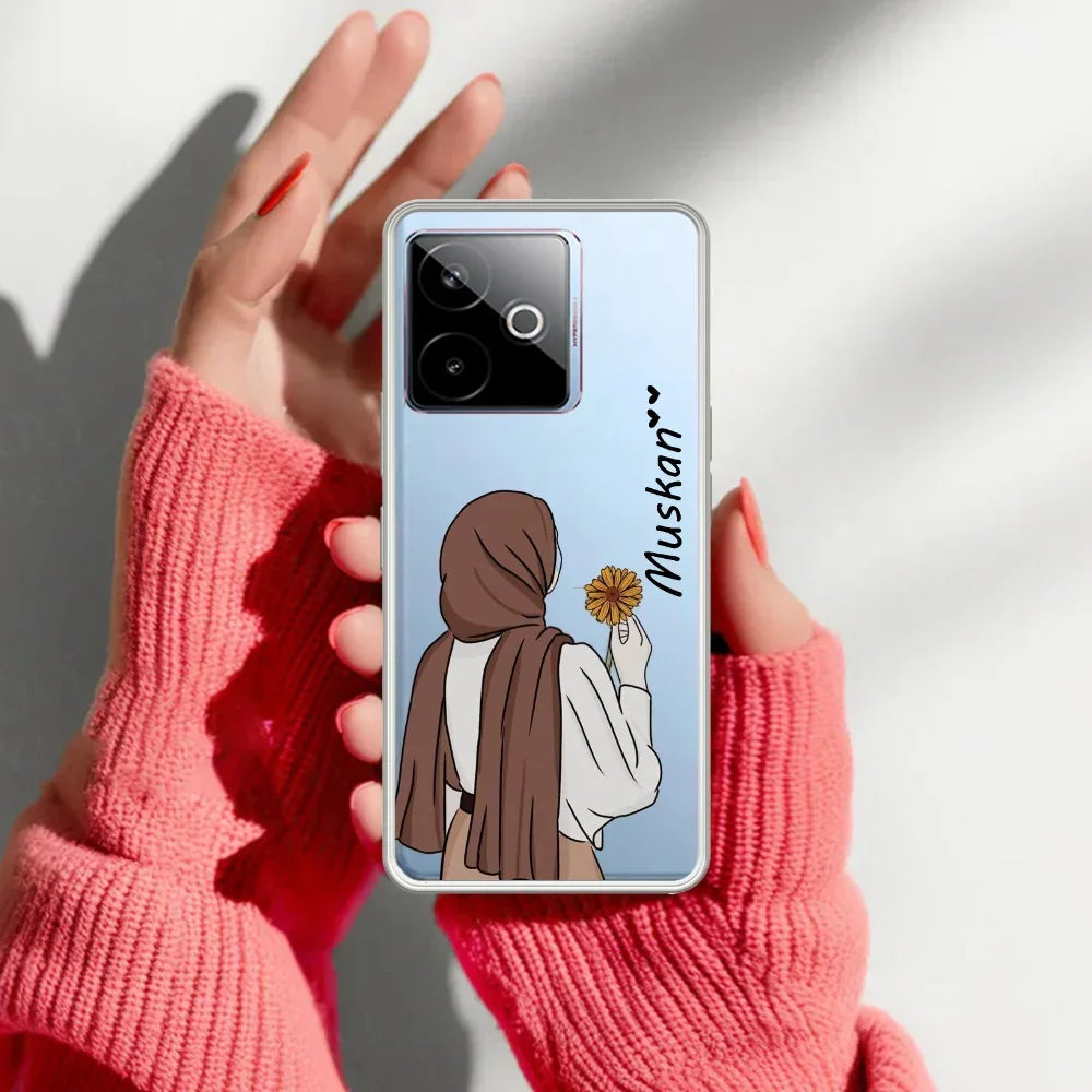 Personalized Hijab Girl Transparent Silicon Case V2 For Realme GT 7T 5G