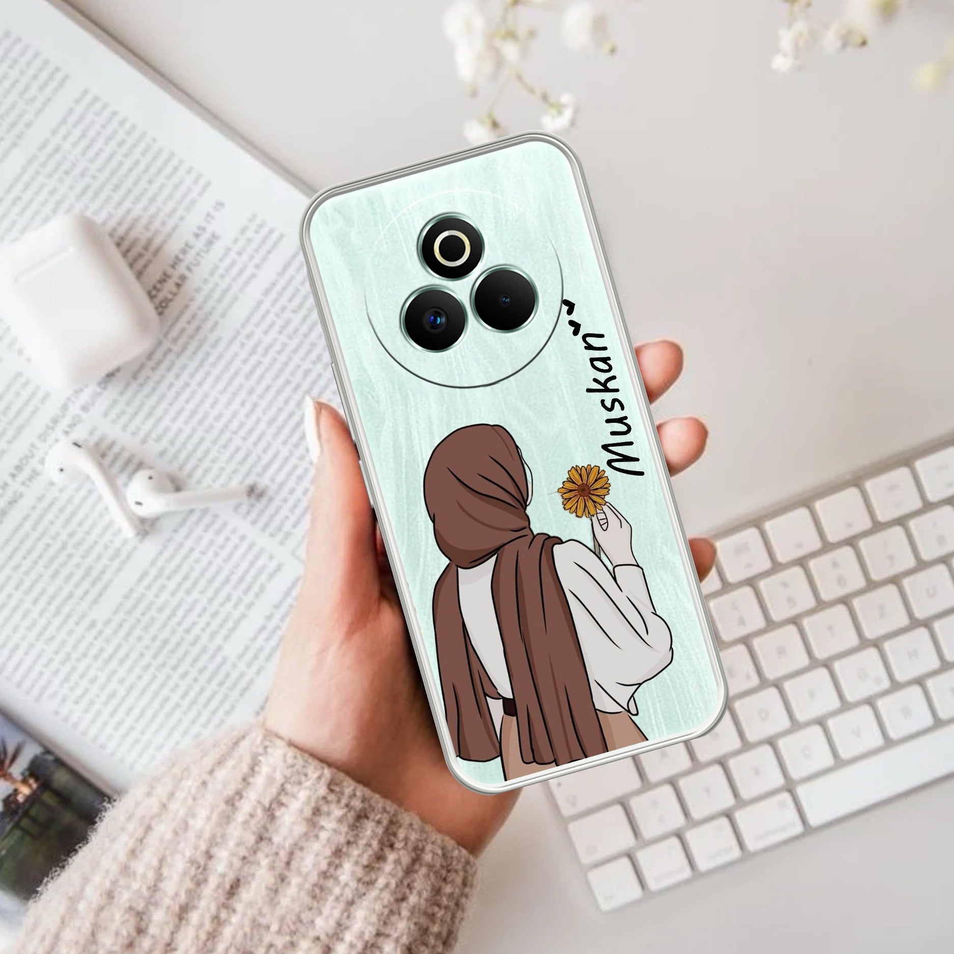 Personalized Hijab Girl Anti Yelllow Case V2 For Realme P3 Pro 5G