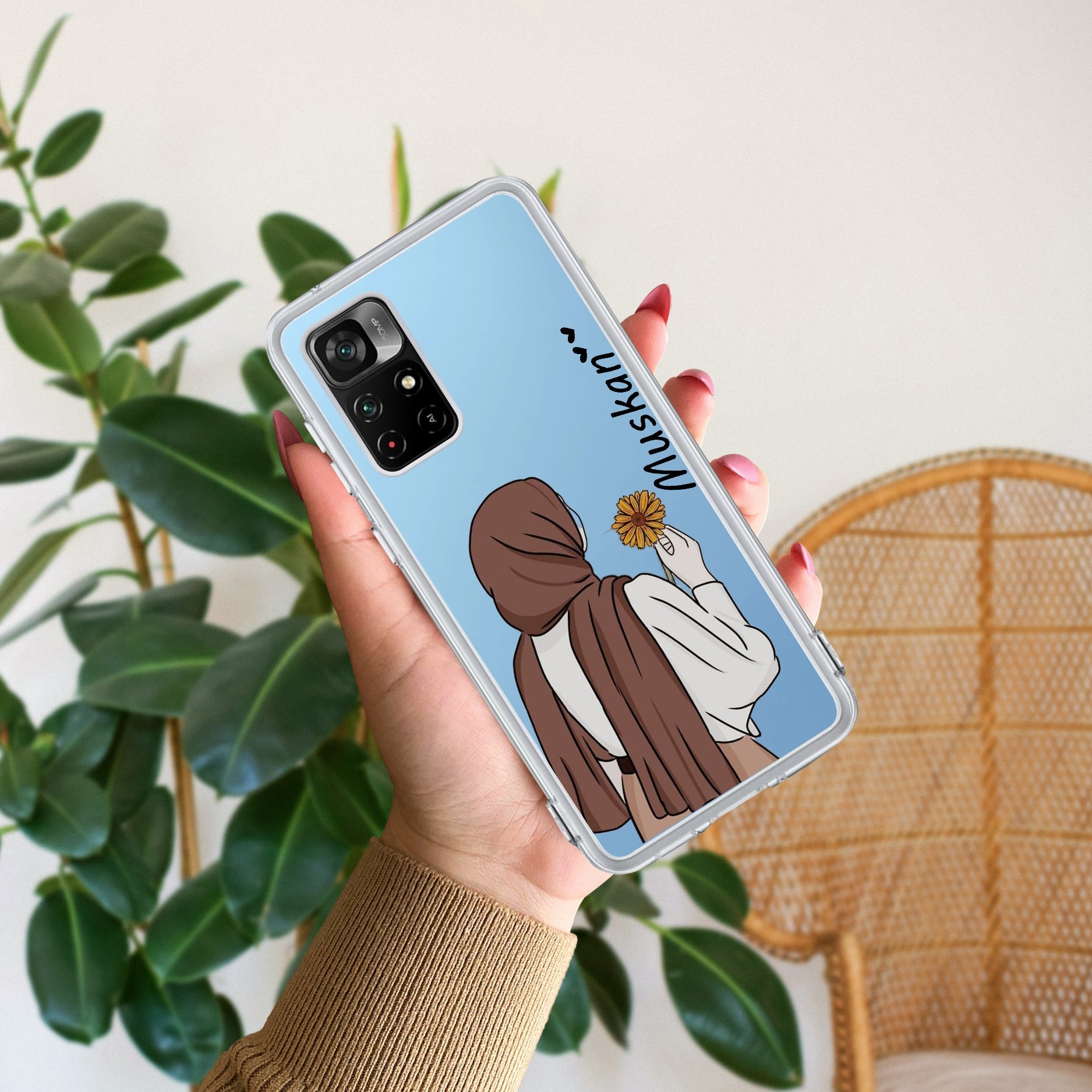 Personalized Hijab Girl Transparent Silicon Case V2 For Mi 11i