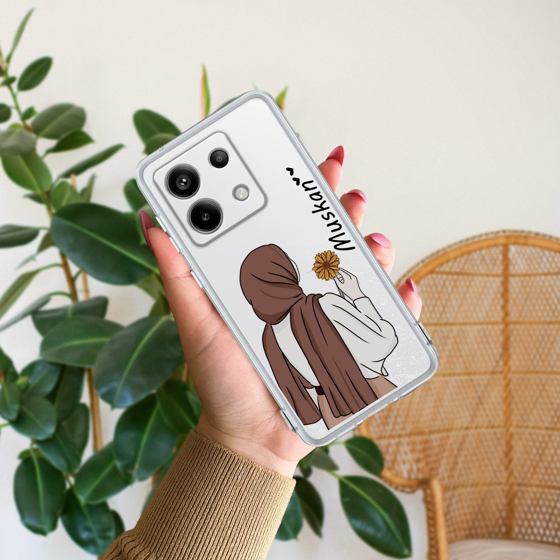Personalized Hijab Girl Transparent Silicon Case V2 For Xiaomi 14 Civi 5G