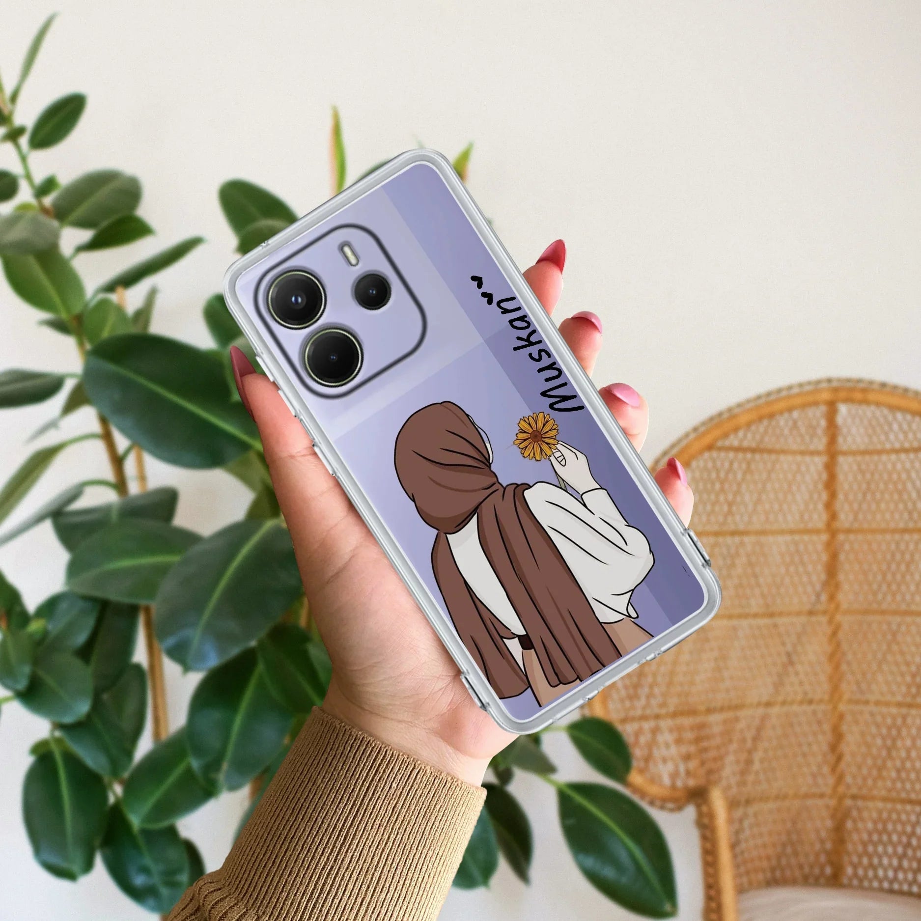 Personalized Hijab Girl Transparent Silicon Case V2 For Redmi/Xiaomi - ShopOnCliQ