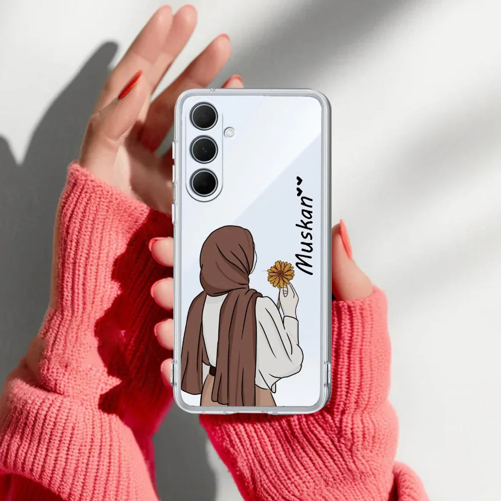 Personalized Hijab Girl Transparent Silicon Case V2 For Samsung - ShopOnCliQ
