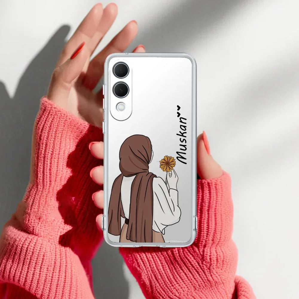 Personalized Hijab Girl Transparent Silicon Case V2 For Samsung - ShopOnCliQ