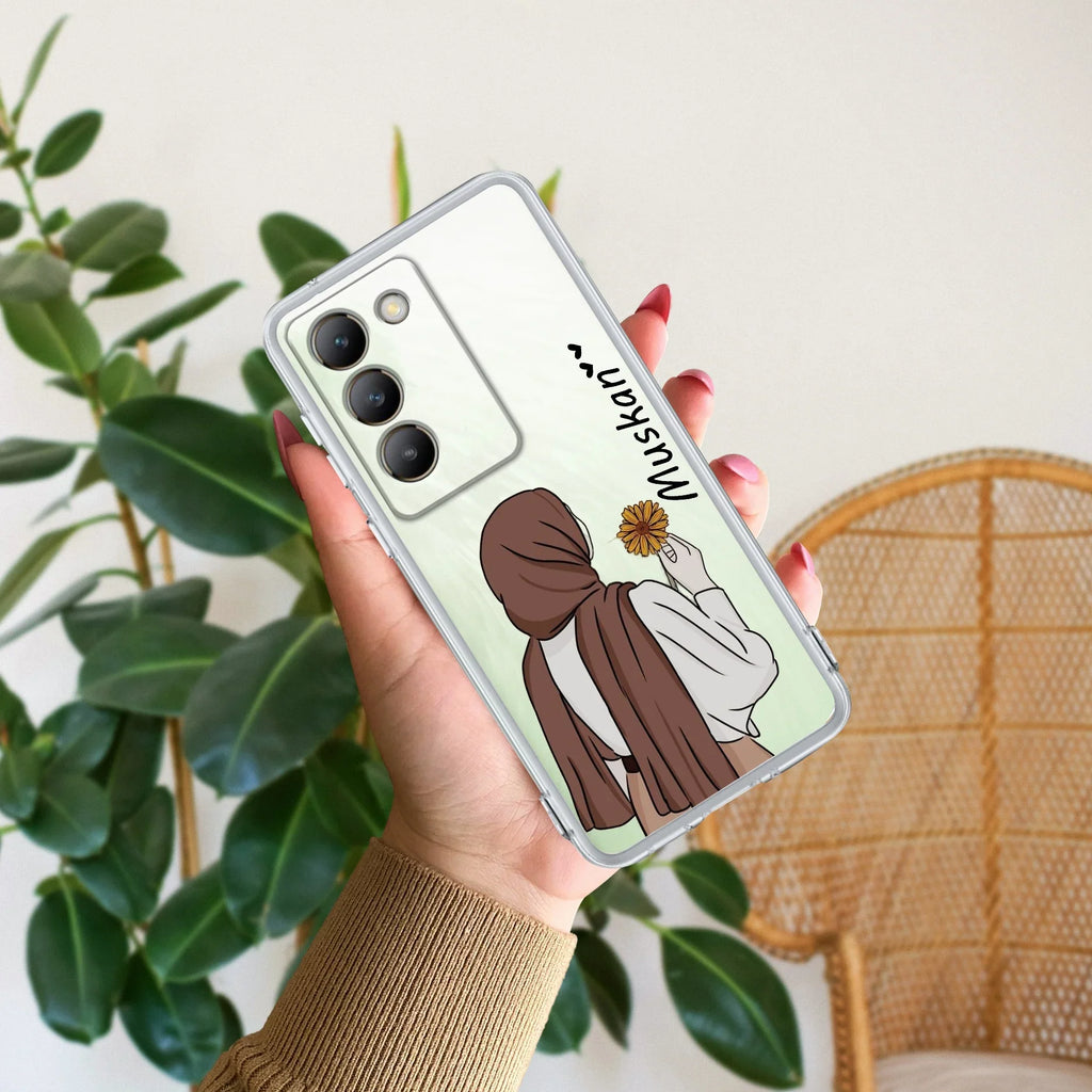 Personalized Hijab Girl Transparent Silicon Case V2 For Vivo - ShopOnCliQ