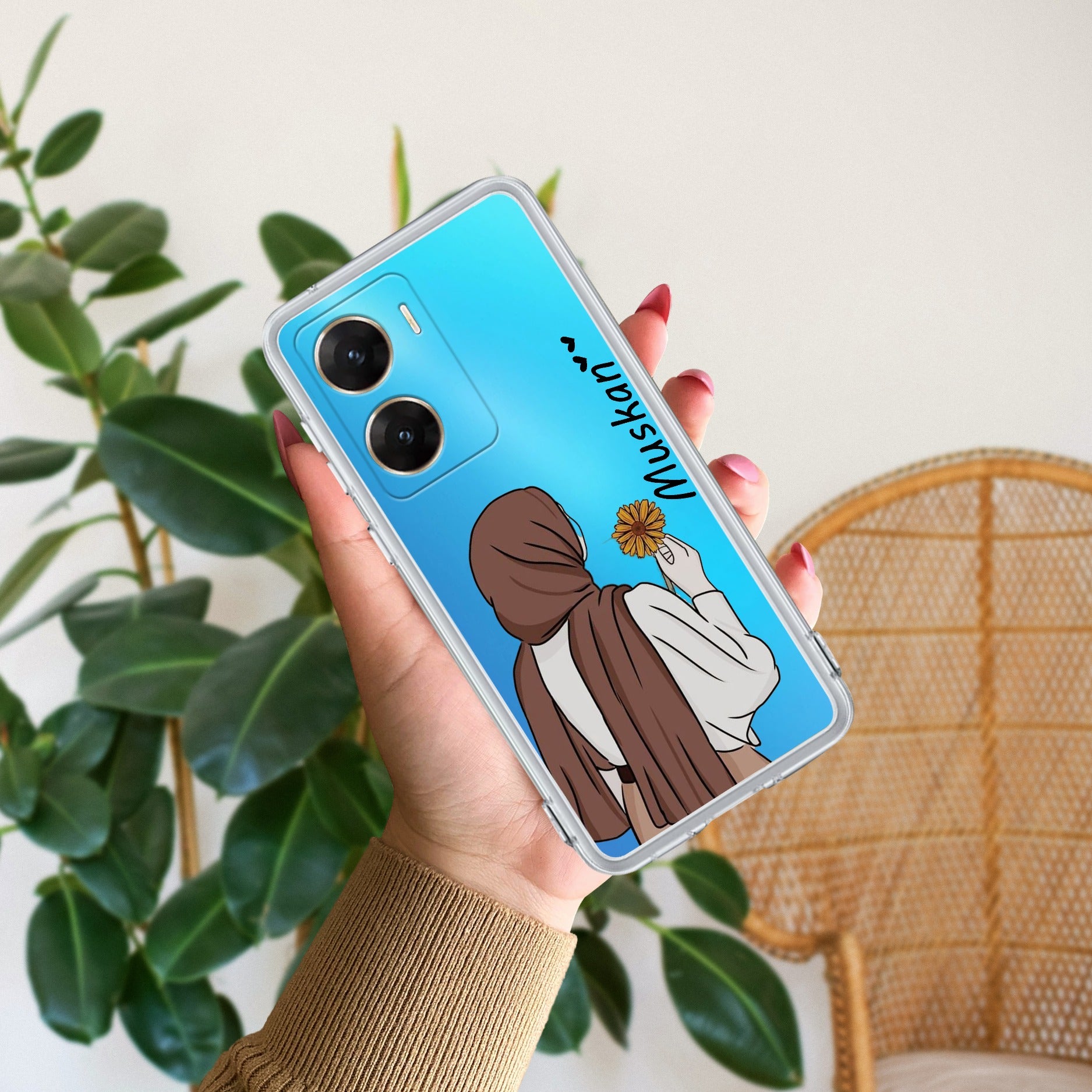 Personalized Hijab Girl Transparent Silicon Case V2 For Vivo V29E 5G