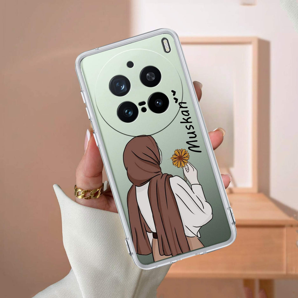 Personalized Hijab Girl Transparent Silicon Case V2 For Vivo X200 Pro 5G